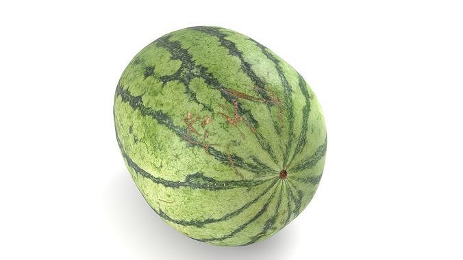 Yellow Watermelon - Photorealistic Scan Low-poly 3D model 6