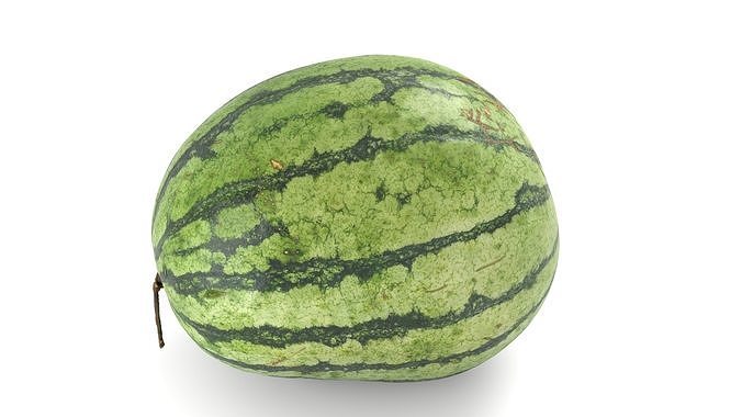 Yellow Watermelon - Photorealistic Scan Low-poly 3D model 5