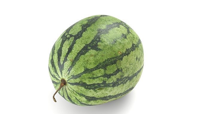Yellow Watermelon - Photorealistic Scan Low-poly 3D model 4