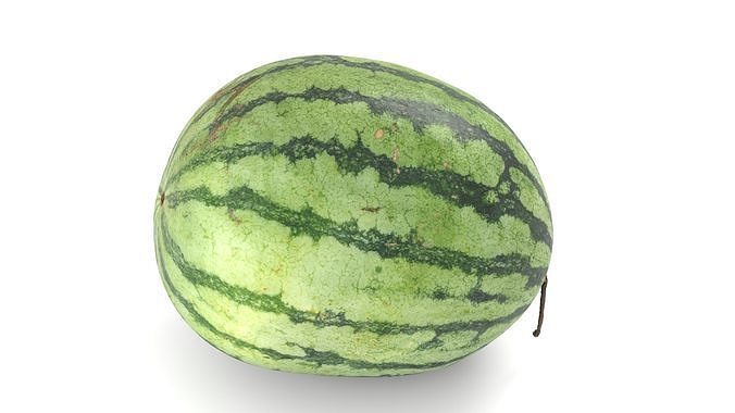 Yellow Watermelon - Photorealistic Scan Low-poly 3D model 2