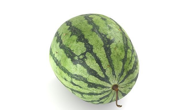 Yellow Watermelon - Photorealistic Scan Low-poly 3D model 3