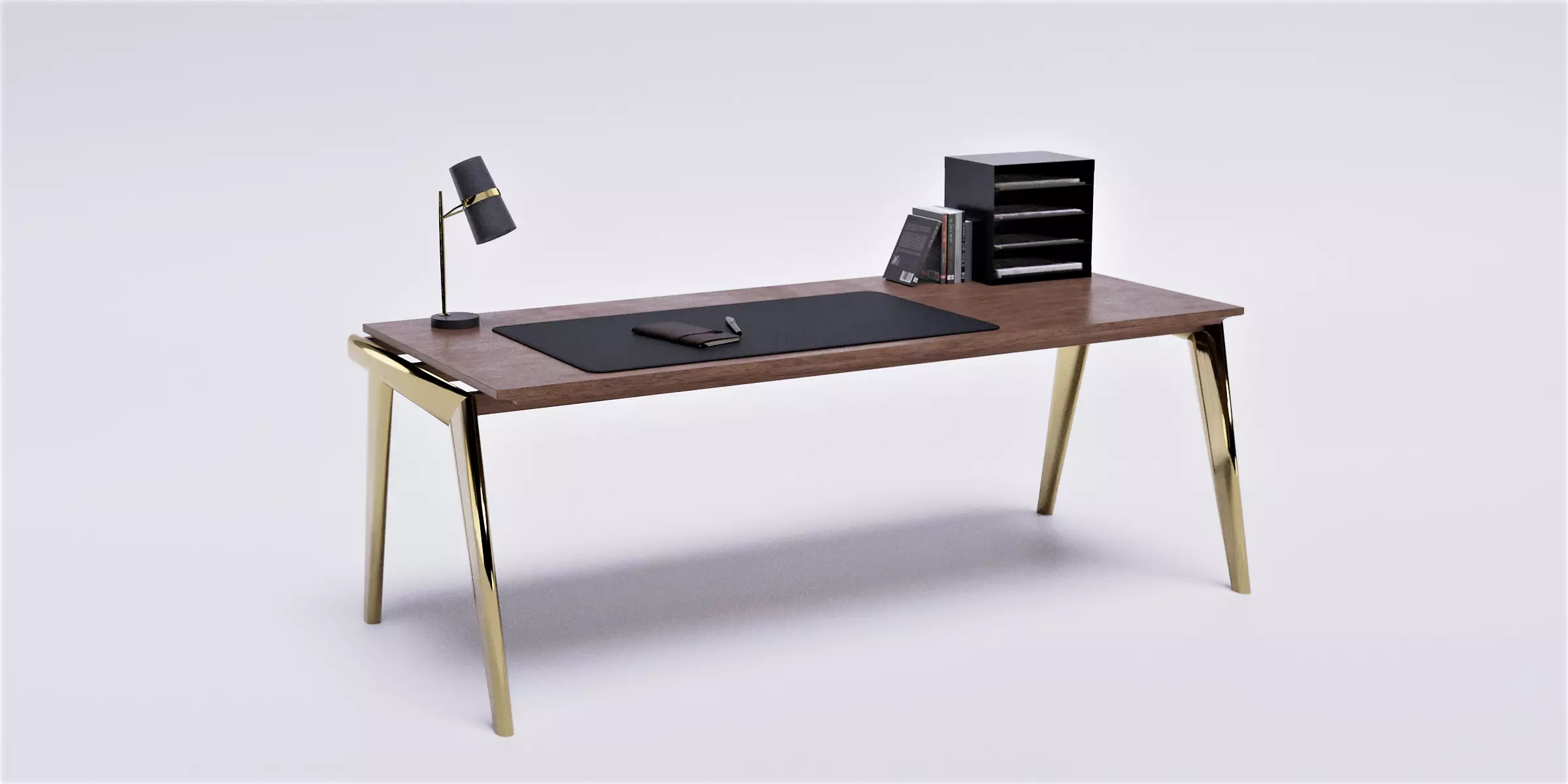 Decorated Desk 3D-Model 3D model_0