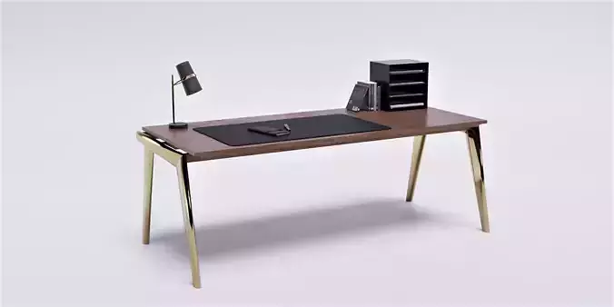 Decorated Desk 3D-Model