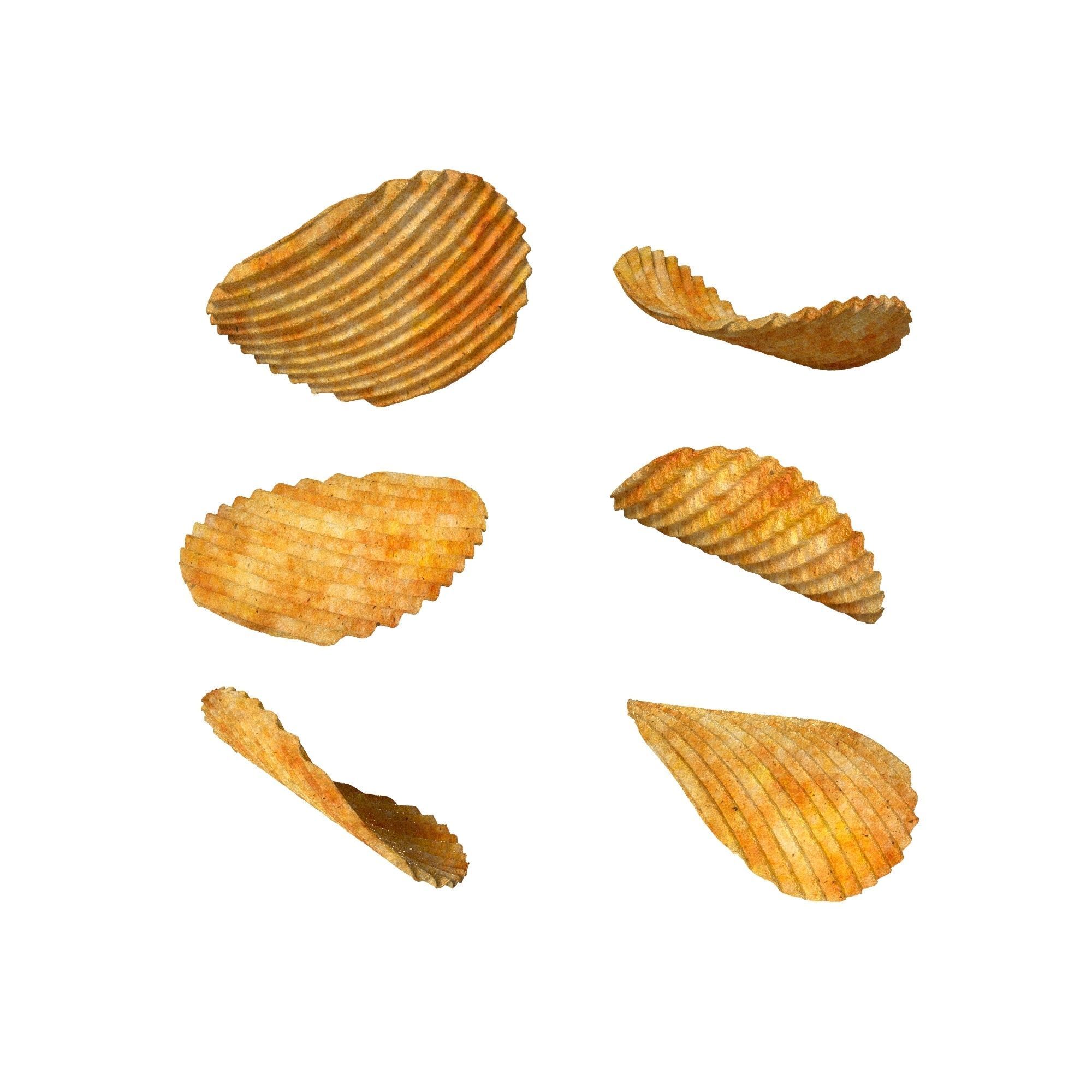 chips potato 3D model_1