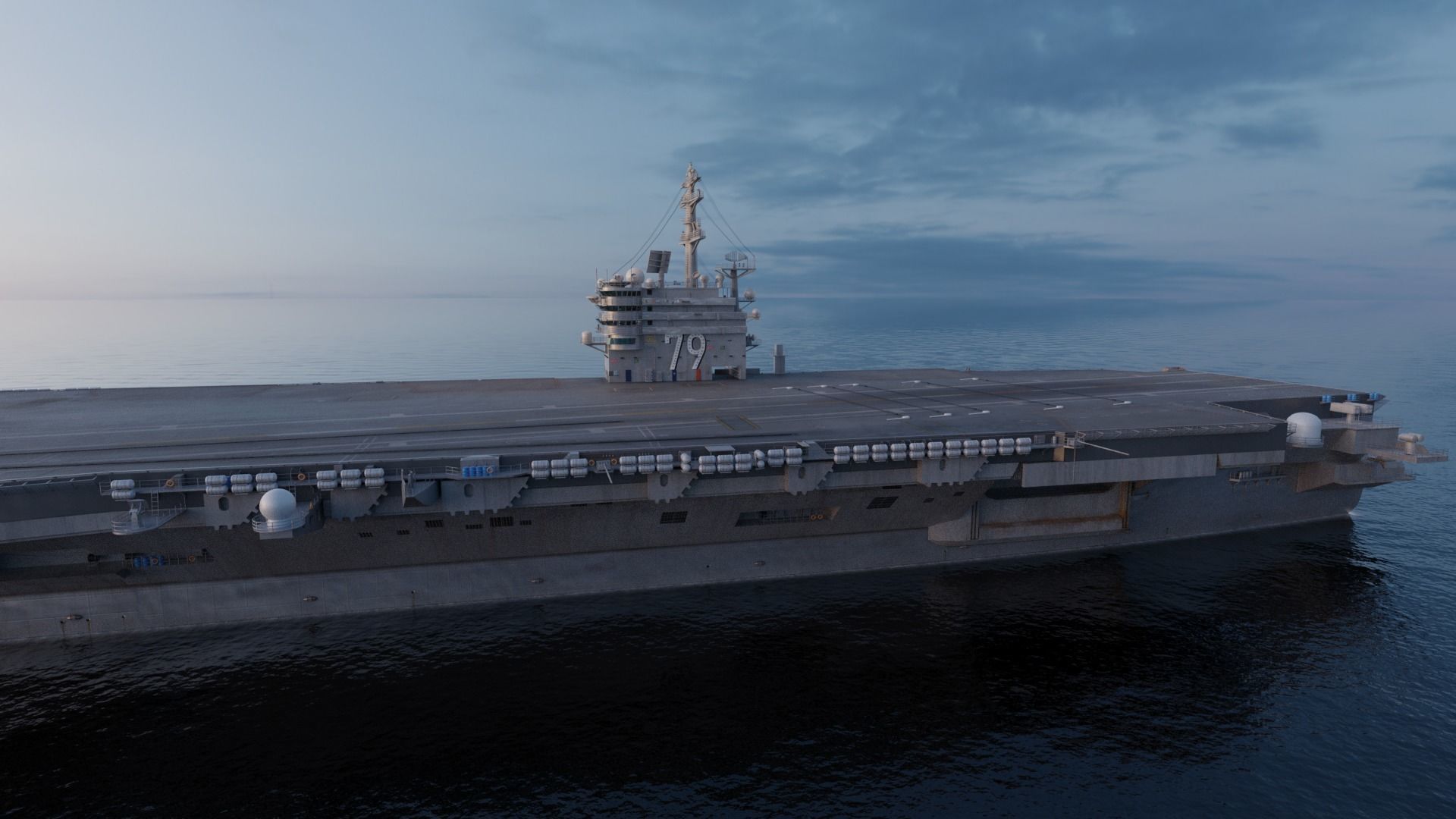 Aircraft Carrier 3D model_2