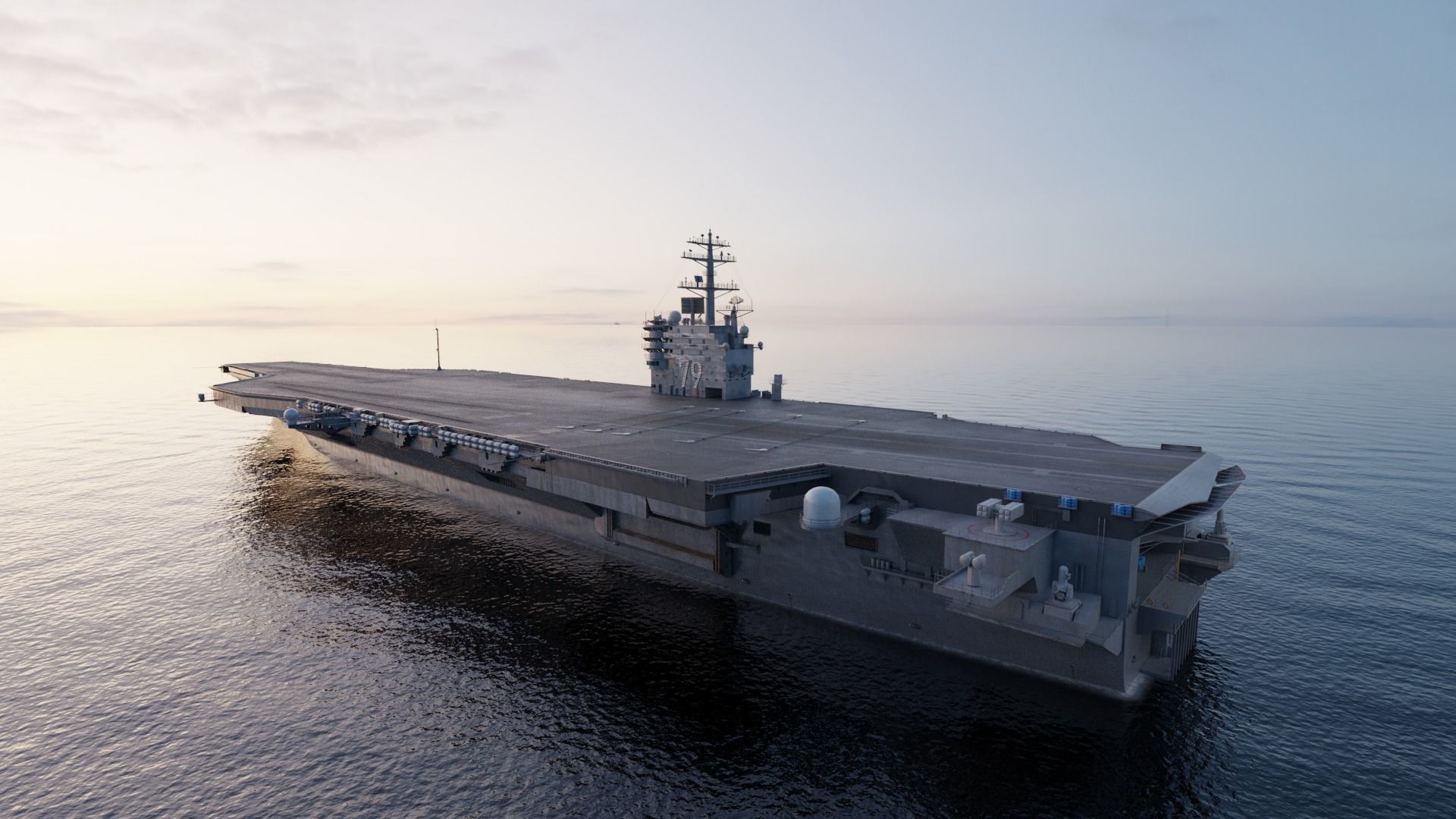 Aircraft Carrier 3D model_1