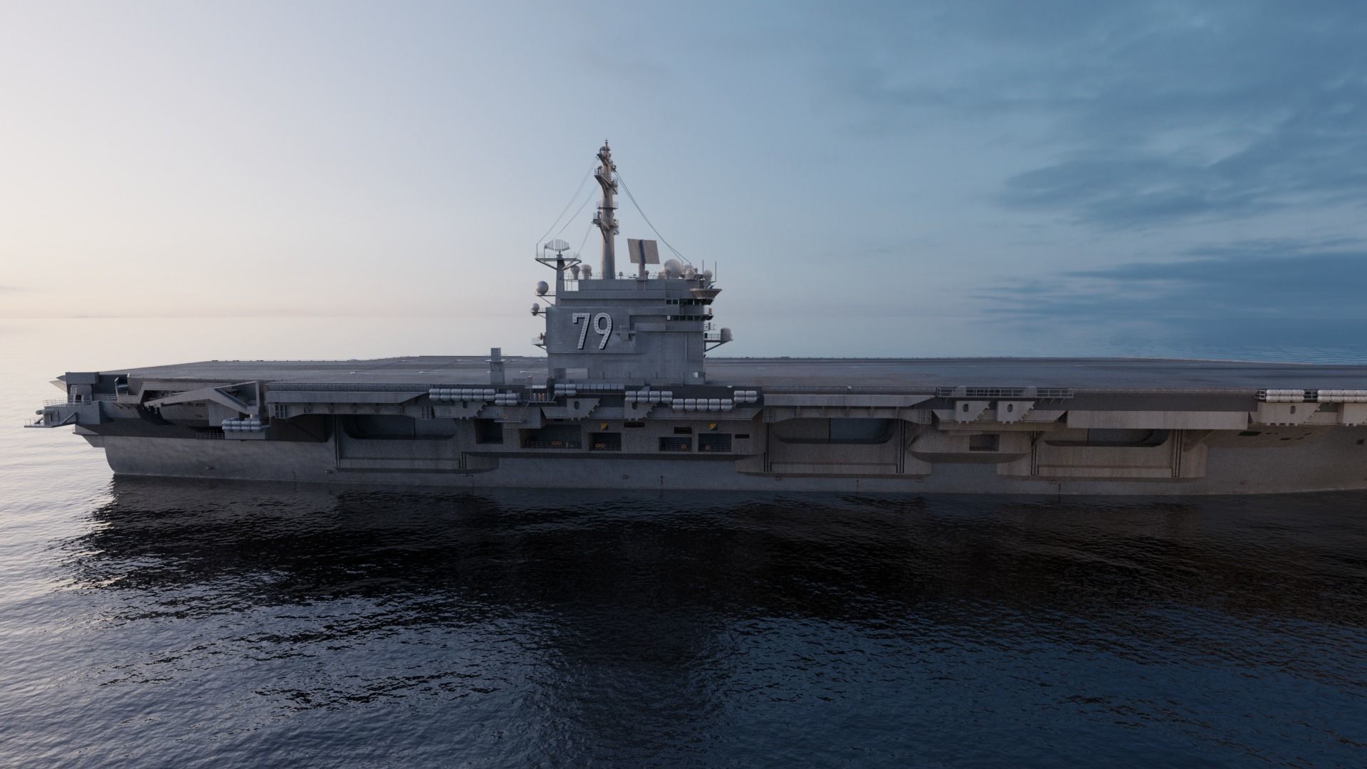 Aircraft Carrier 3D model_3