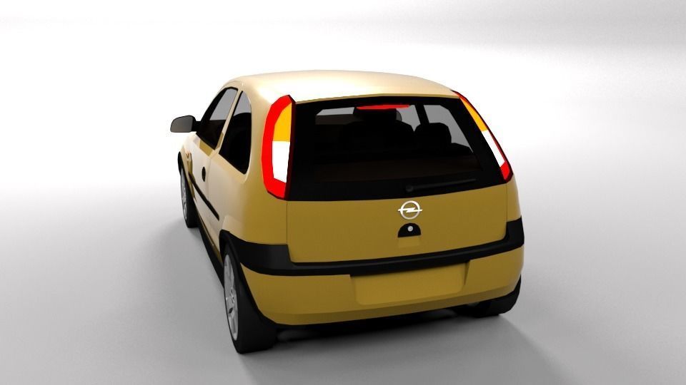 OPEL CORSA C 3D LOWPOLY Low-poly 3D model_2