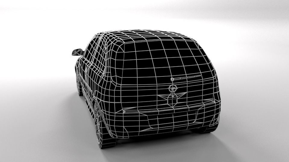 OPEL CORSA C 3D LOWPOLY Low-poly 3D model_3