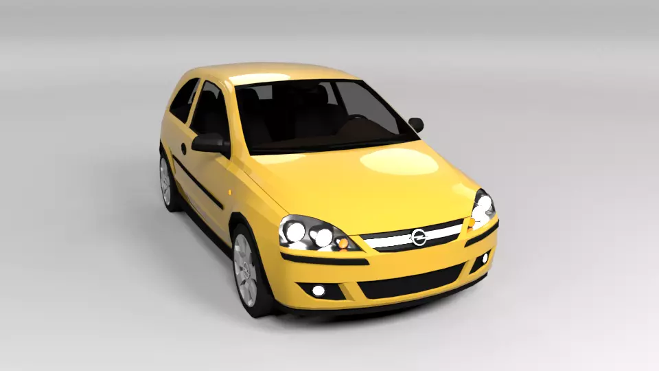 OPEL CORSA C 3D LOWPOLY Low-poly 3D model_0