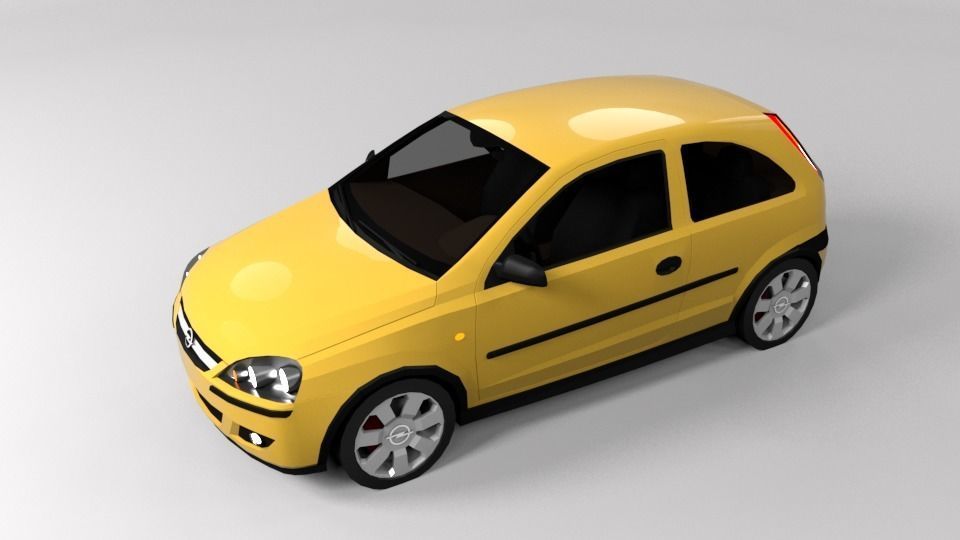 OPEL CORSA C 3D LOWPOLY Low-poly 3D model_5