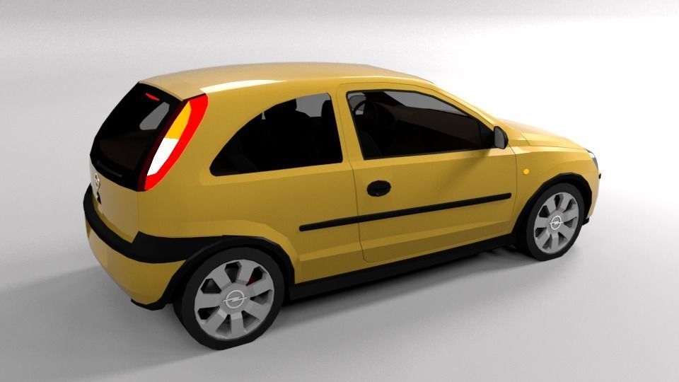 OPEL CORSA C 3D LOWPOLY Low-poly 3D model_6