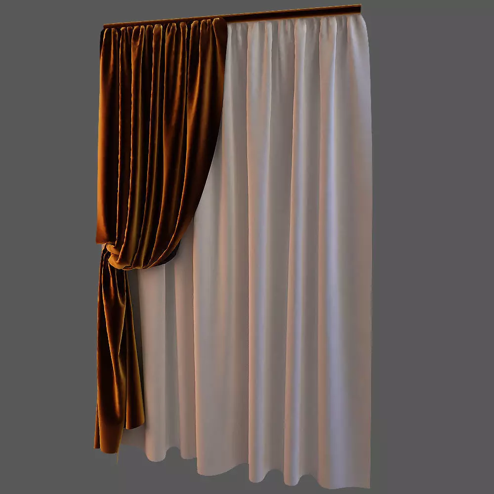 One Sided Yellow Cloth Free 3D model_0