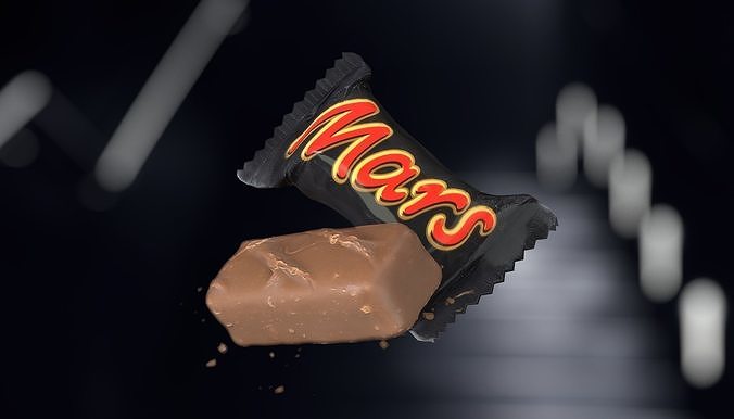 Mars chocolate bar Photoscan Low-poly 3D model