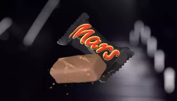 Mars chocolate bar Photoscan Low-poly 3D model