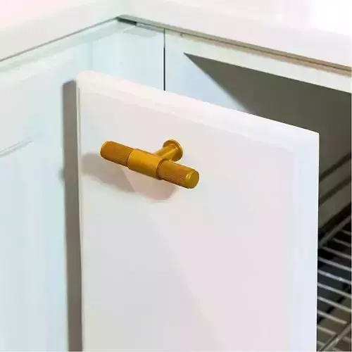 Doorhandle kitchen cabinet with gold handle Free 3D model