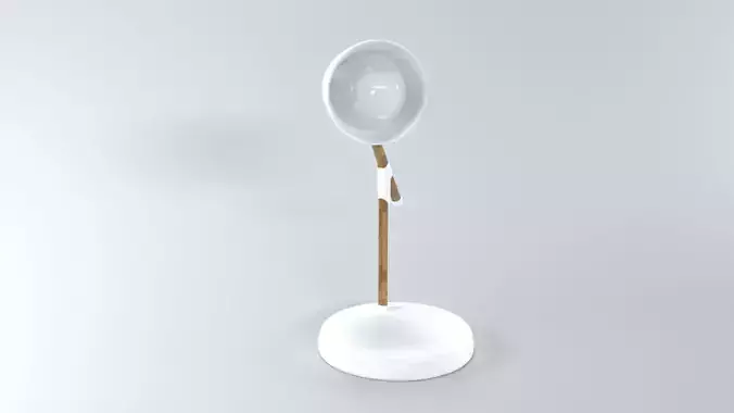 Lamp Model table with wooden base