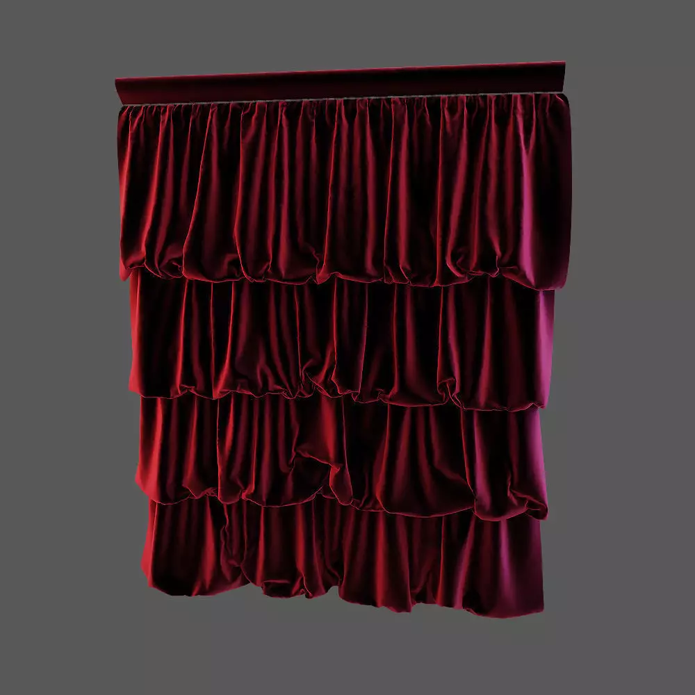 Red Cloth Free 3D model_0