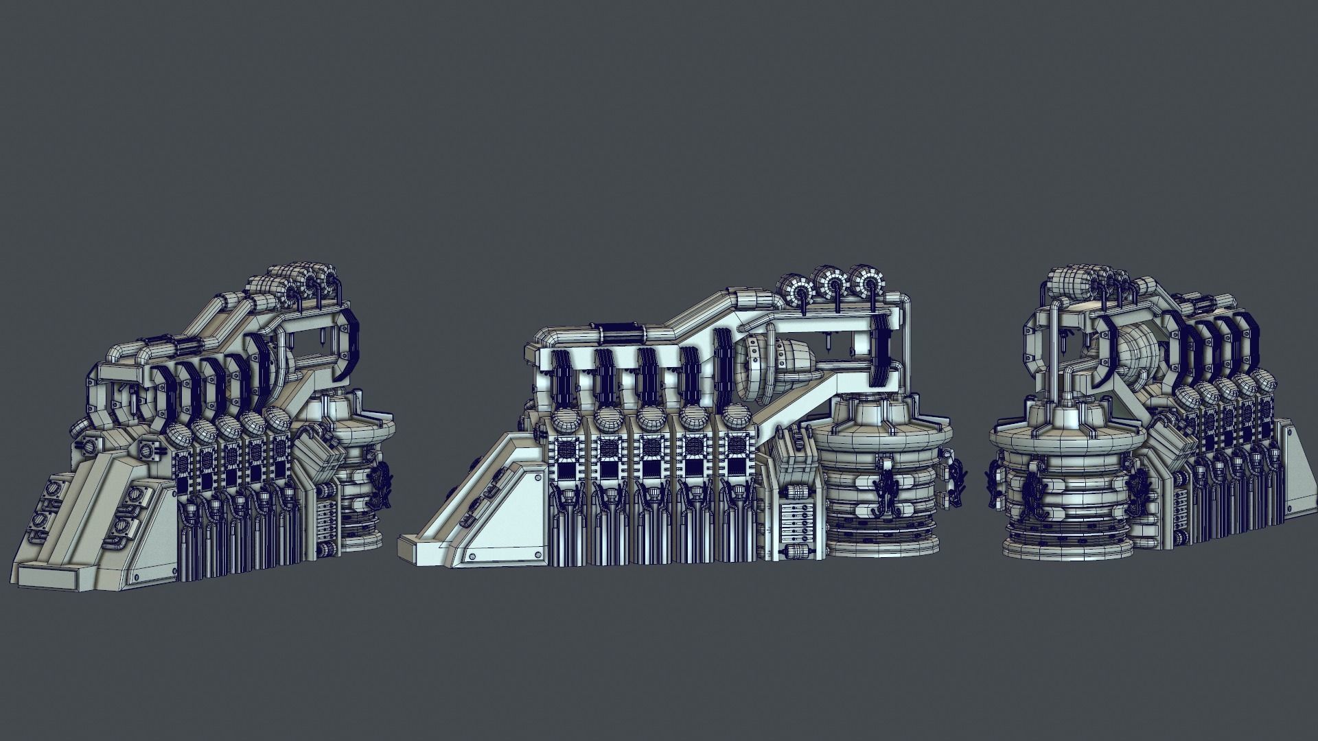 Laboratory generator 3D model_5