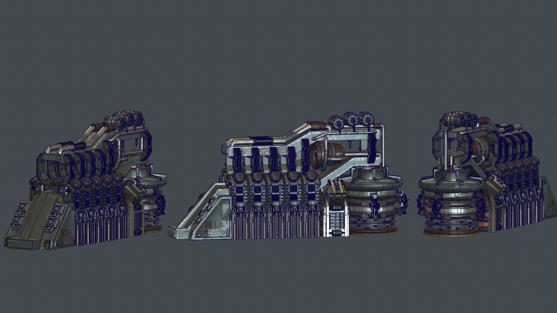 Laboratory generator 3D model_6