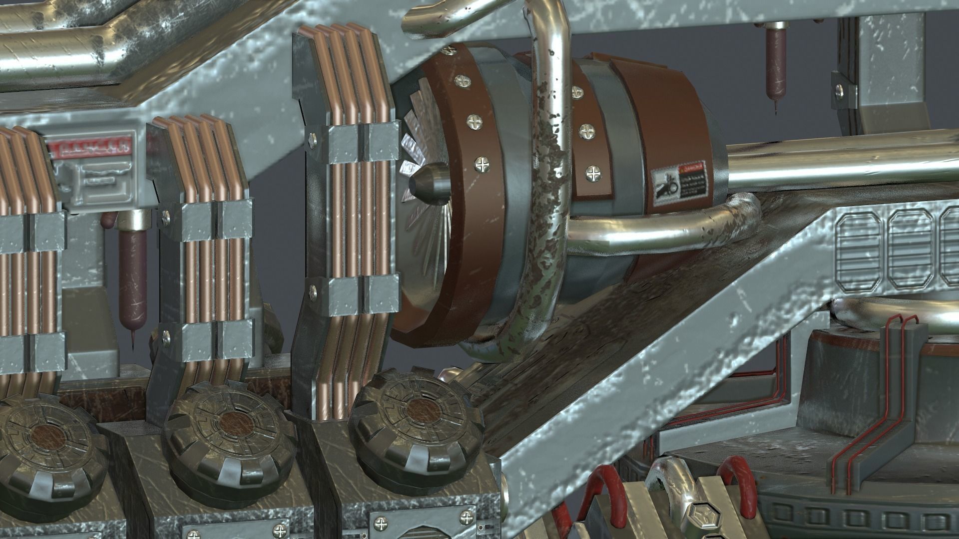 Laboratory generator 3D model_9