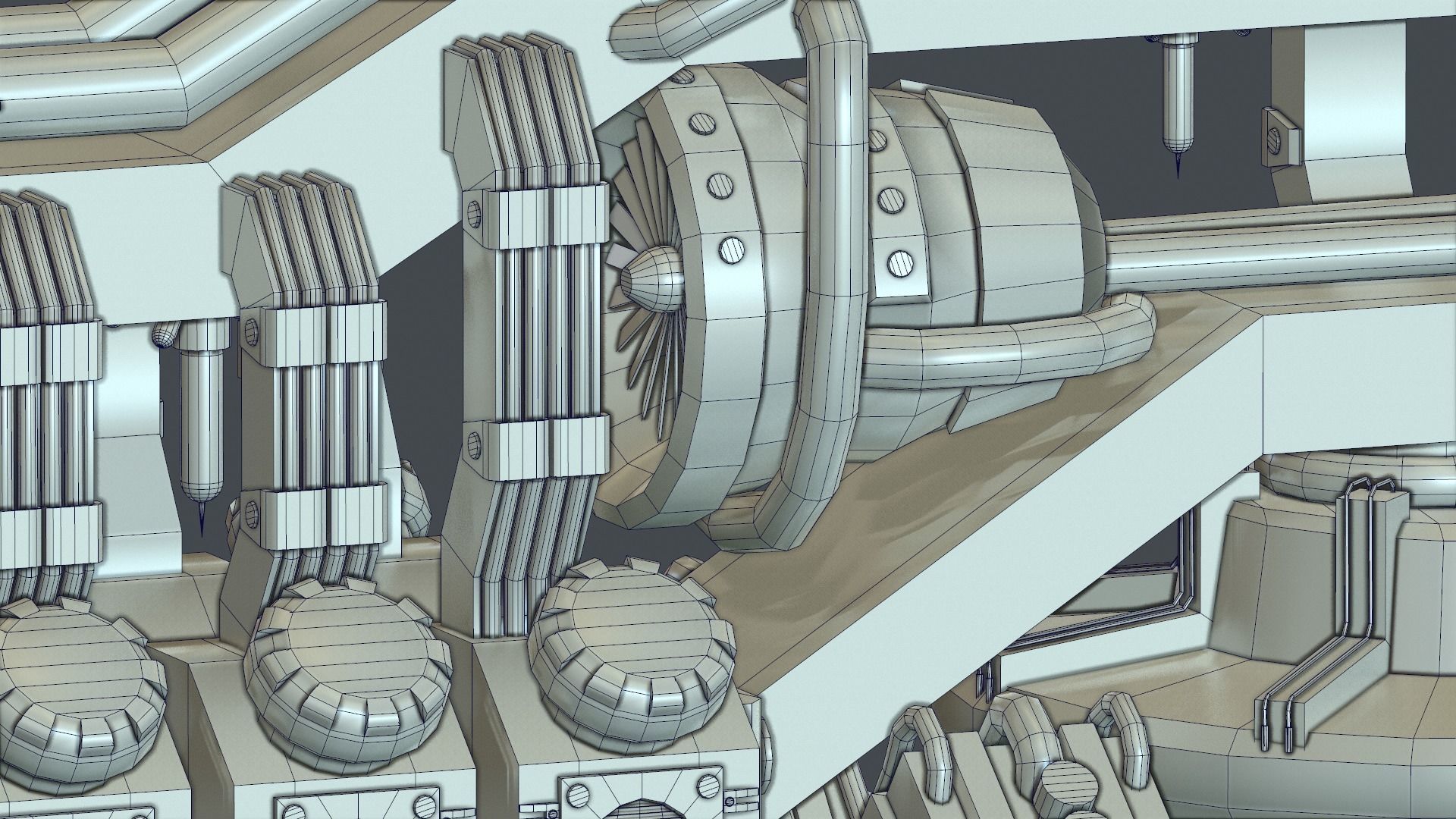 Laboratory generator 3D model_11