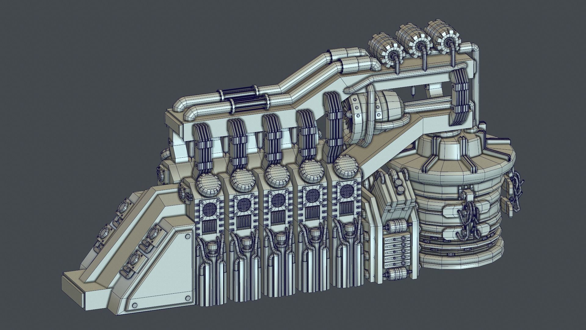 Laboratory generator 3D model_2