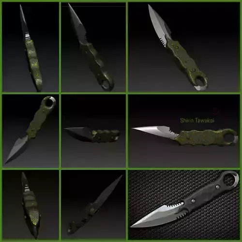 Royalty Free Bladed Weapon - Army Knife Weapon Cuchillo  Zbrush