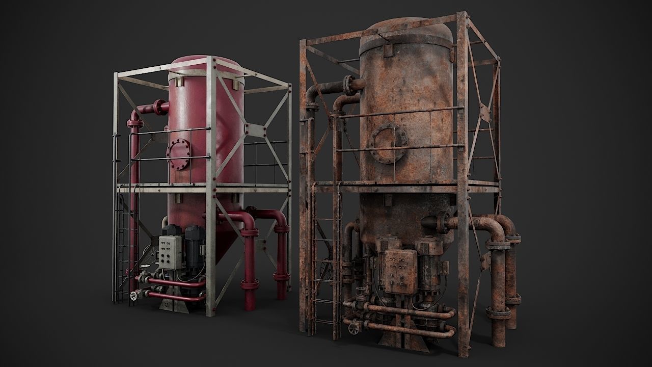 Industrial gas separator 3D model_2