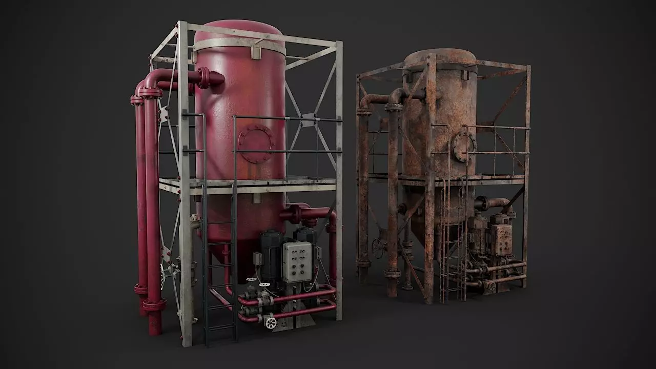 Industrial gas separator 3D model_0