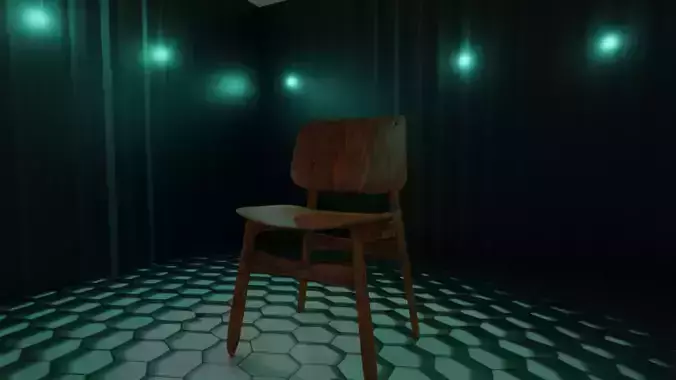 Chair 3D Model with lights