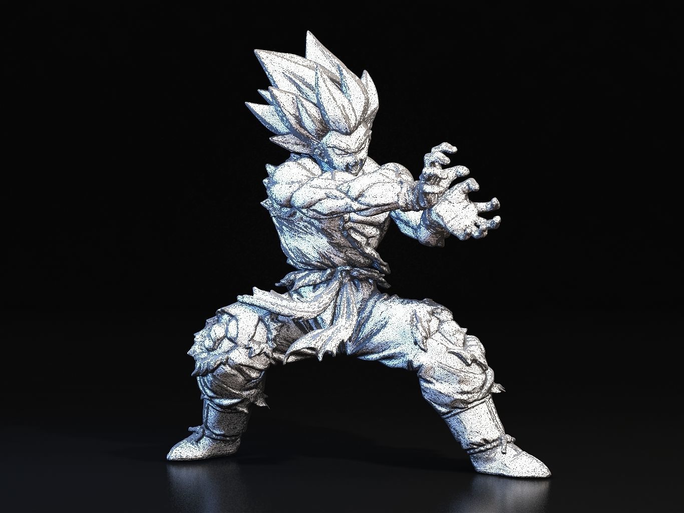 Goku SS Kamehameha 3D model_27