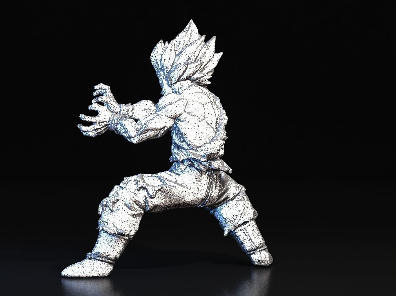 Goku SS Kamehameha 3D model_24