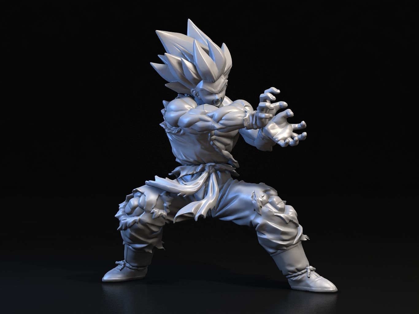 Goku SS Kamehameha 3D model_10
