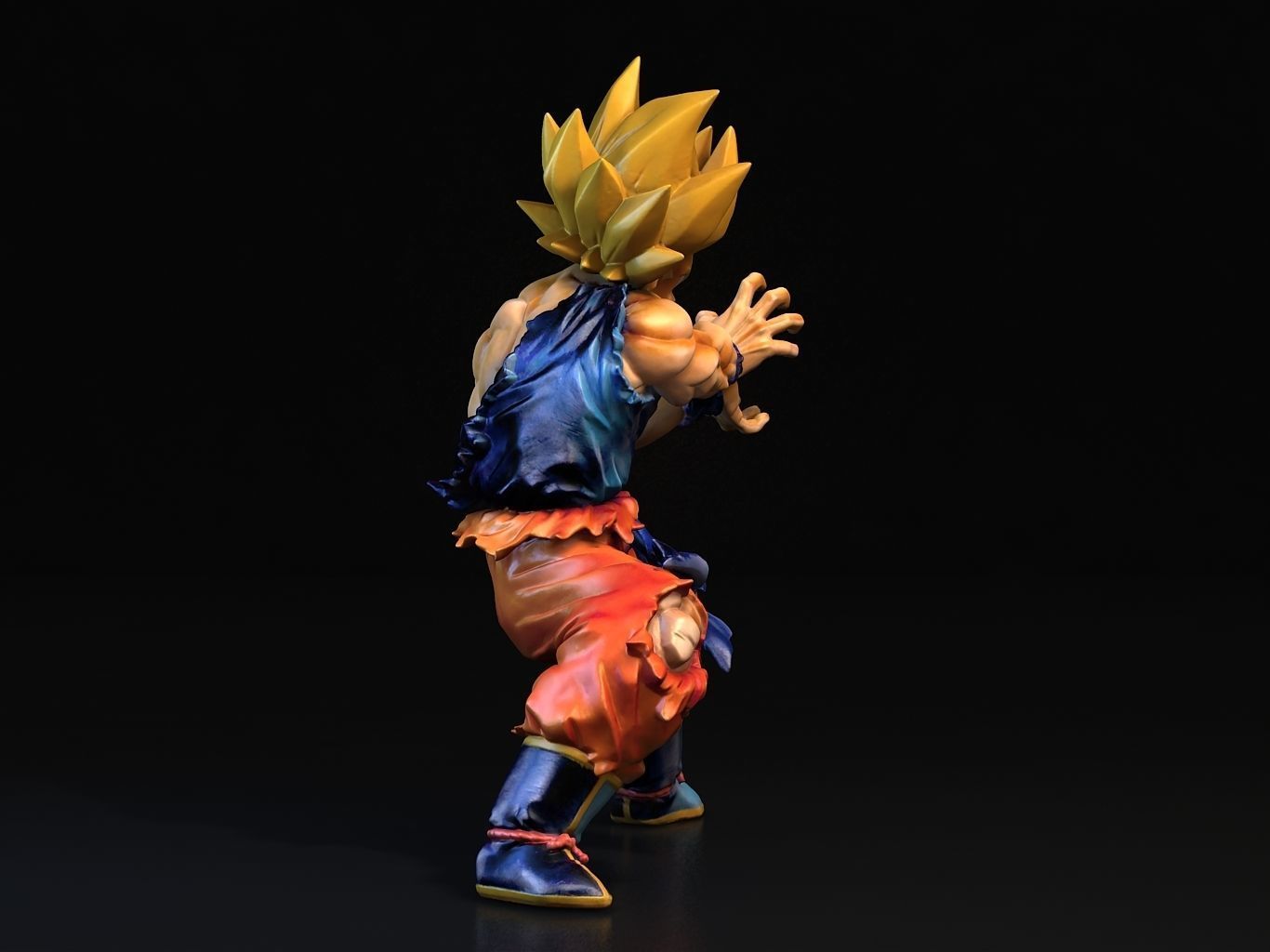 Goku SS Kamehameha 3D model_3
