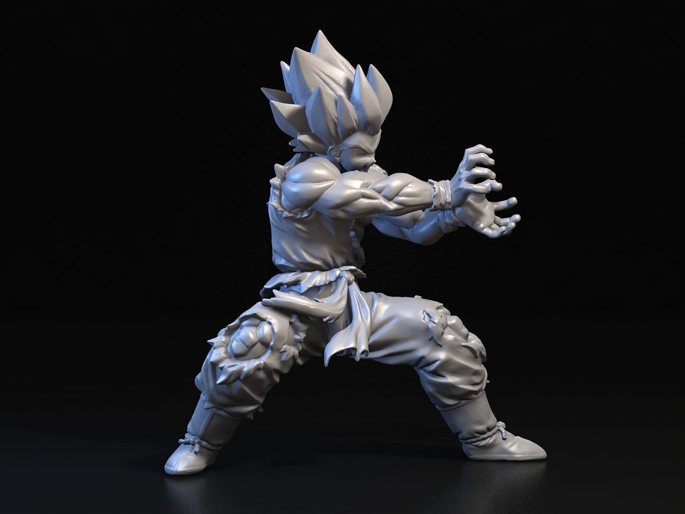 Goku SS Kamehameha 3D model_11