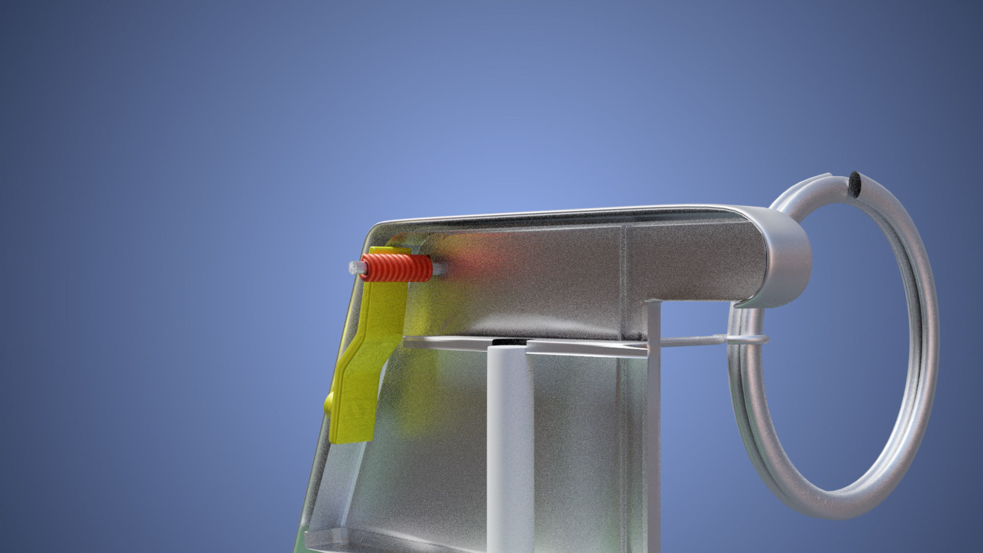 Low Poly MK2 Hand Grenade Low-poly 3D model_1