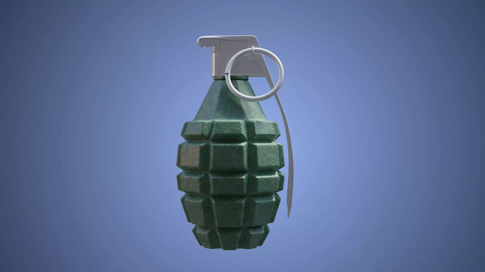 Low Poly MK2 Hand Grenade Low-poly 3D model_0