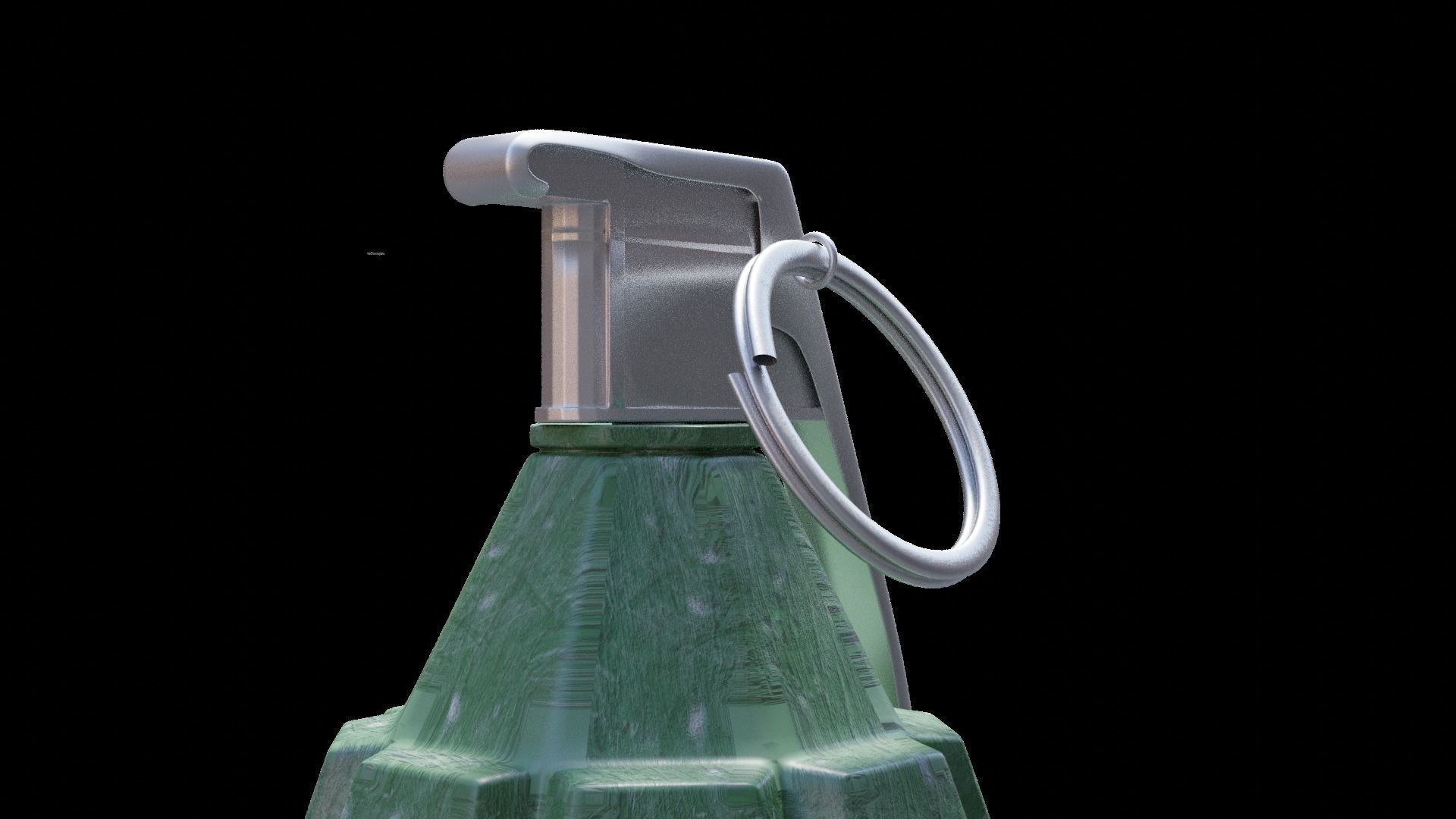 Low Poly MK2 Hand Grenade Low-poly 3D model_4