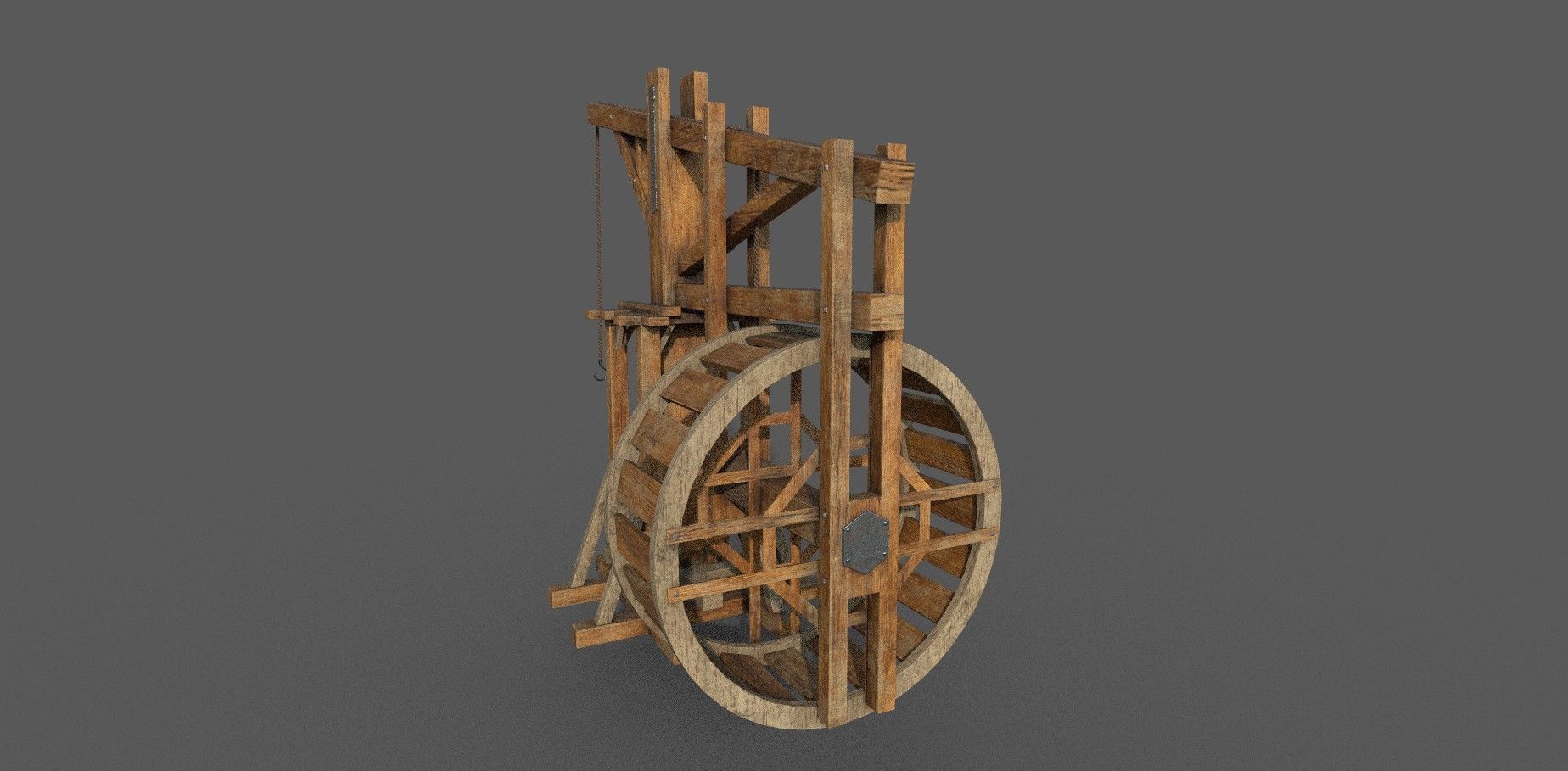Medieval Crane 3D model Low-poly 3D model_5