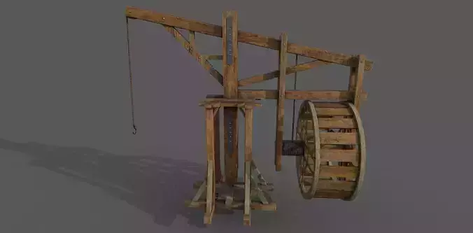 Medieval Crane 3D model