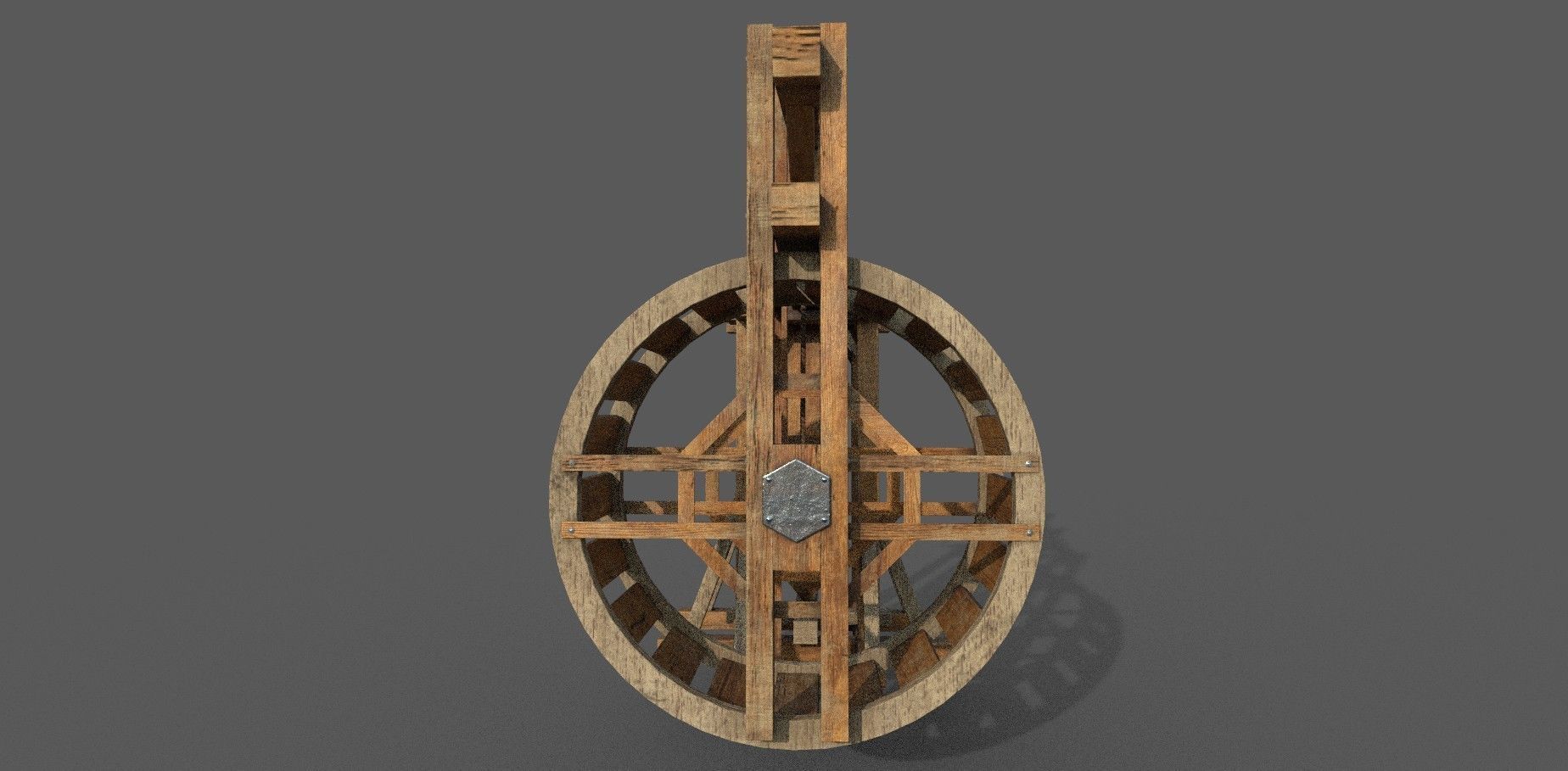 Medieval Crane 3D model Low-poly 3D model_8