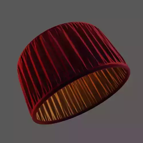 Red Lampshade Free 3D model