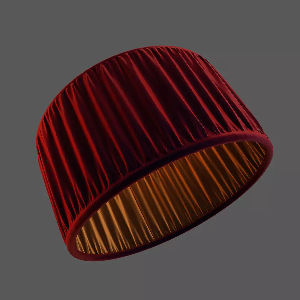 Red Lampshade Free 3D model_0