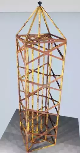 Rusty Metal Tower 4K Textures Game Ready Small Filesize