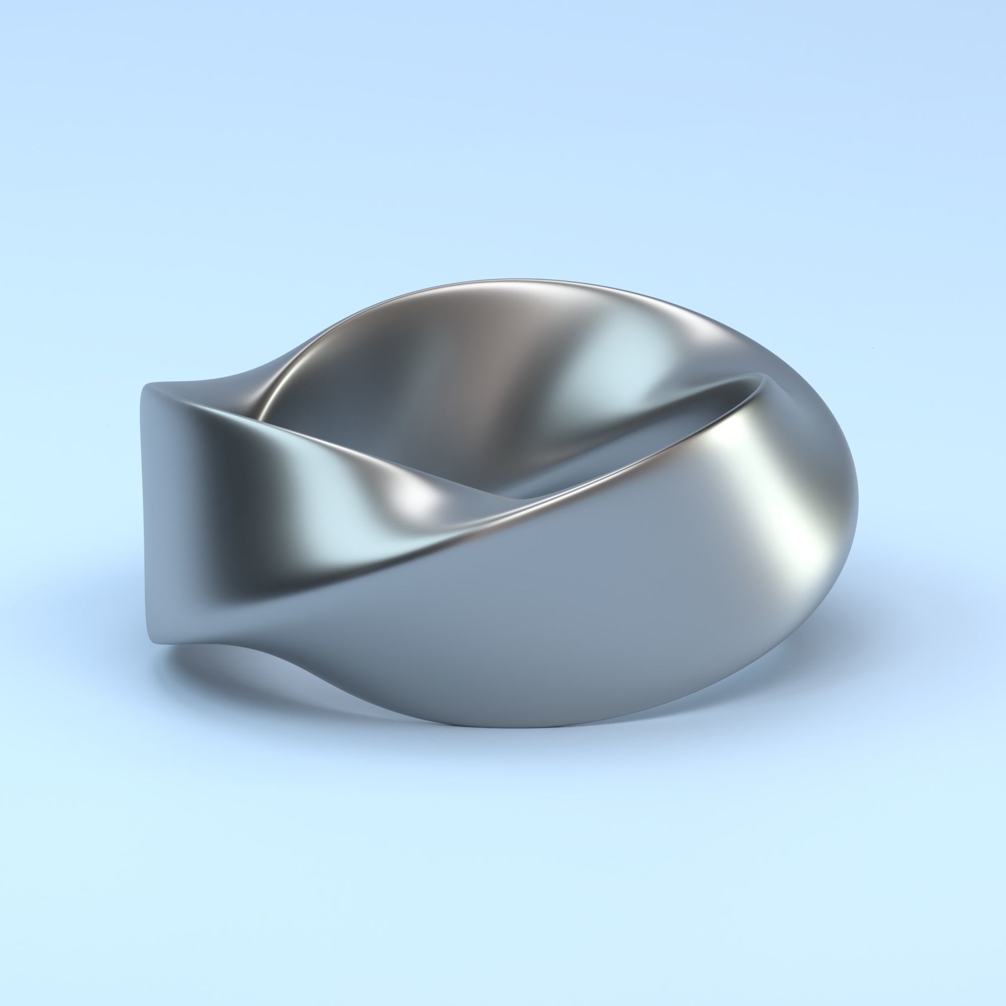 Soft twisted ring 3D print model_3