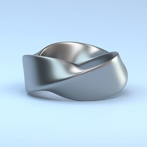Soft twisted ring 3D print model