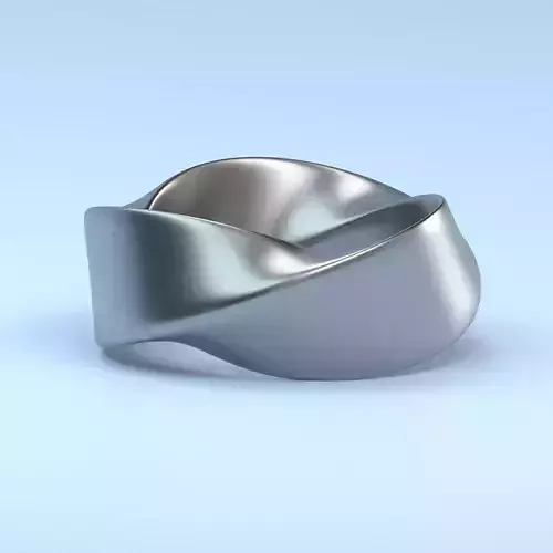 Soft twisted ring 3D print model