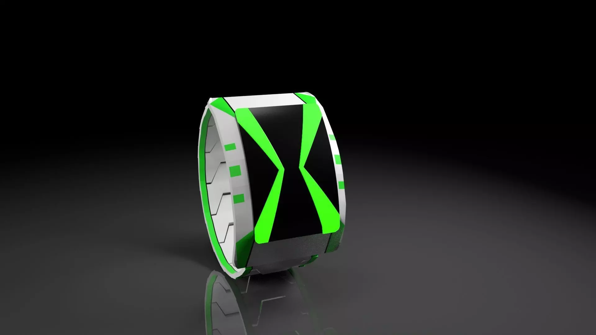 Omnitrix futuristic wristwatch 3D model_0