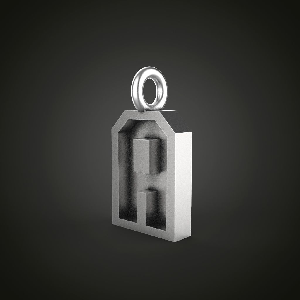 Alphabet pendants from A TO Z  3D print model_2